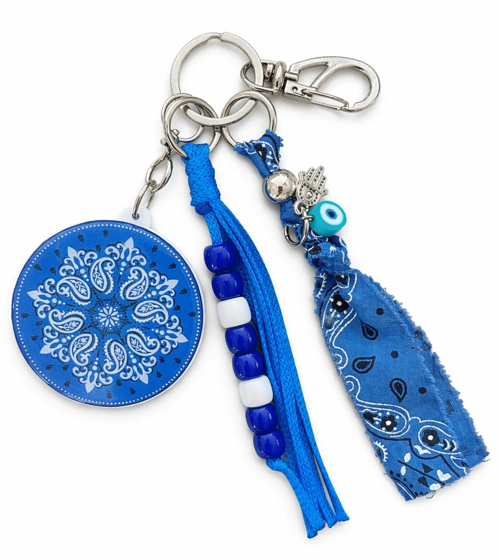 Chaveiro Clássico, Bandana Azul